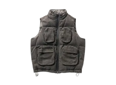 TIGHTBOOTH Tweed Down Vest "Olive"