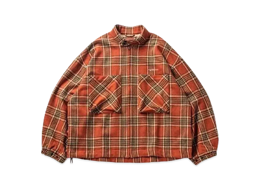 TIGHTBOOTH Plaid Flannel Swing Top "Orange"