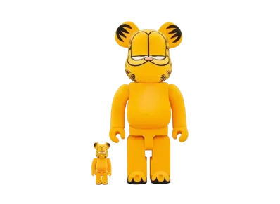 MEDICOM TOY "BEARBRICK" -GARFIELD- GARFIELD Flocky Ver. 100% & 400%