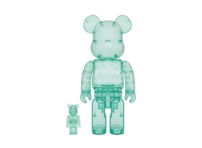 MEDICOM TOY "BEARBRICK" -Coca-Cola- Coca-Cola GEORGIA GREEN 100% & 400%