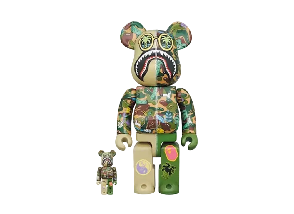 MEDICOM TOY "BEARBRICK" -BAPE(R)- Steven Harrington X BAPE(R) SHARK 100% & 400%
