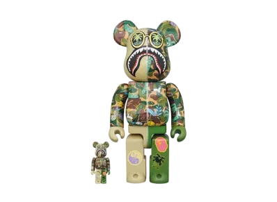 MEDICOM TOY "BEARBRICK" -BAPE(R)- Steven Harrington X BAPE(R) SHARK 100% & 400%