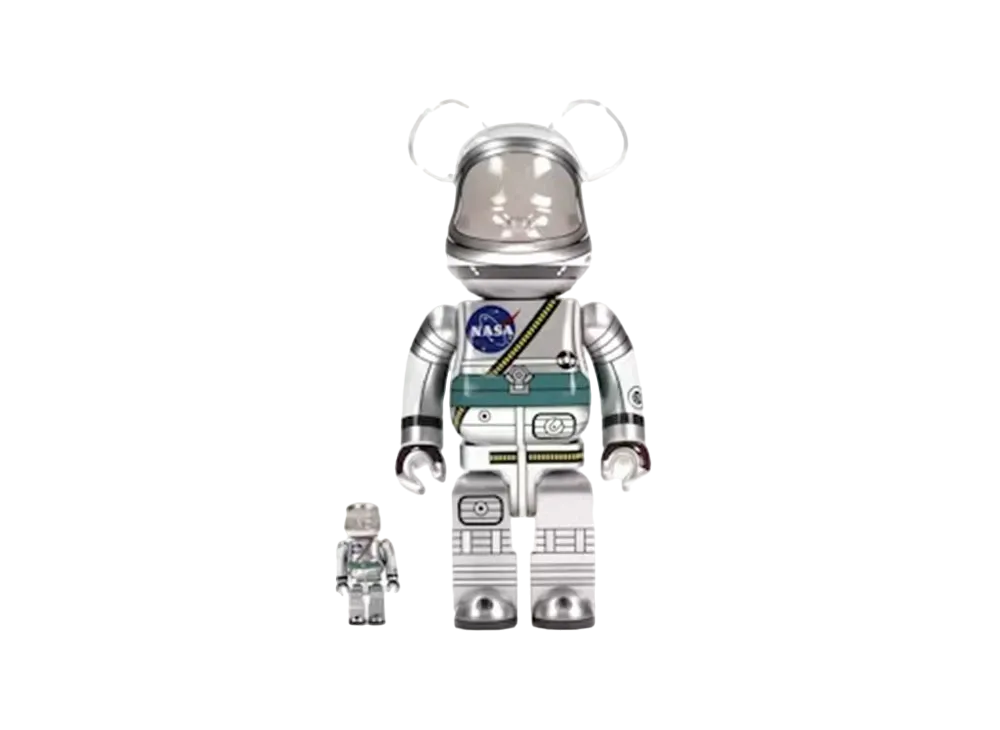 MEDICOM TOY "BEARBRICK" -PROJECT MERCURY- PROJECT MERCURY ASTRONAUT 100% & 400%