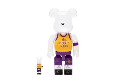 MEDICOM TOY "BEARBRICK" -Los Angeles Lakers- x Bodega x NBA Worldwide Respect Los Angeles Lakers 100% & 400%