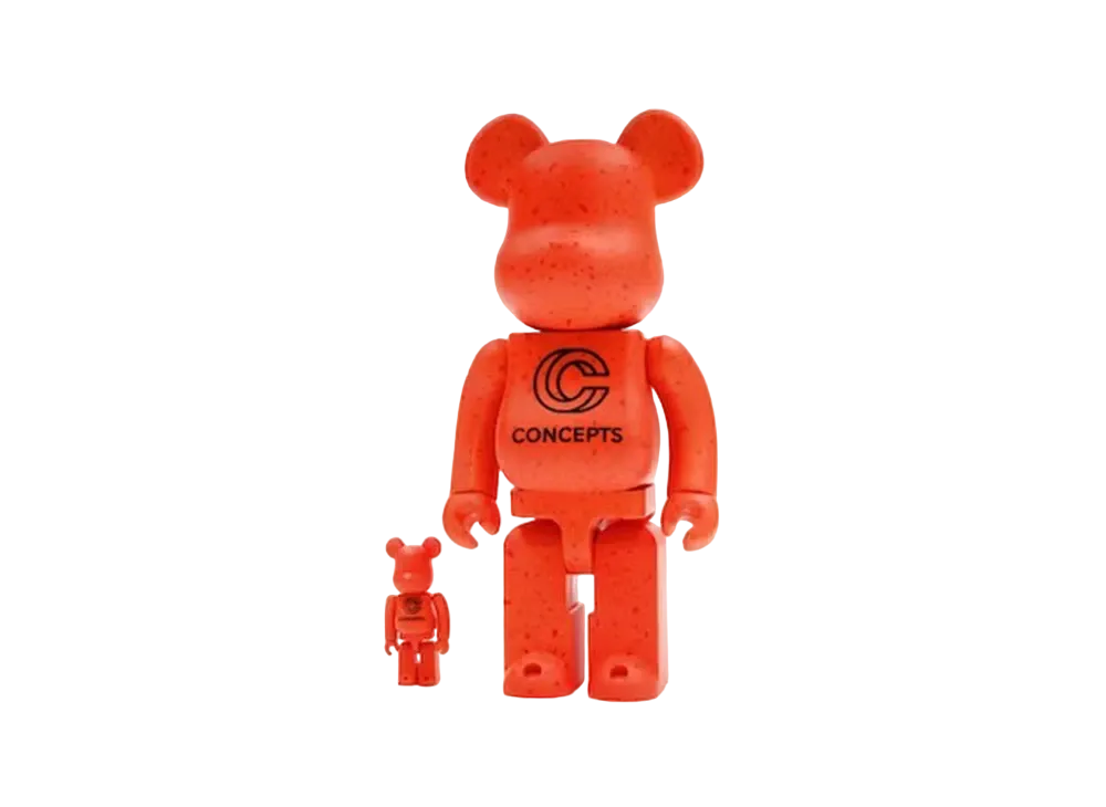 MEDICOM TOY "BEARBRICK" CONCEPTS ORANGE LOBSTER 100% & 400%