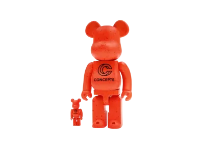 MEDICOM TOY "BEARBRICK" CONCEPTS ORANGE LOBSTER 100% & 400%
