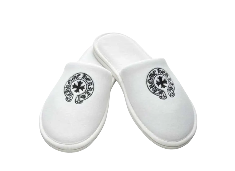 Chrome Hearts Hotel Slippers "White"