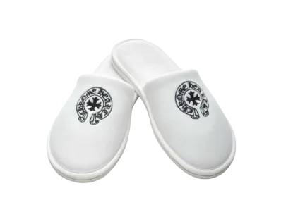 Chrome Hearts Hotel Slippers "White"