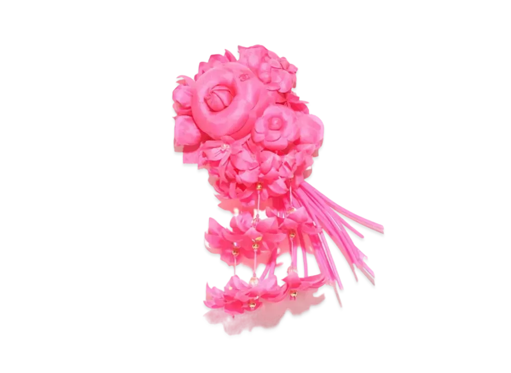 CHANEL Camellia Silk Pongee & Organza "Fuchsia"