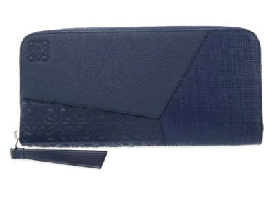LOEWE Puzzle Round Wallet "Navy Blue"