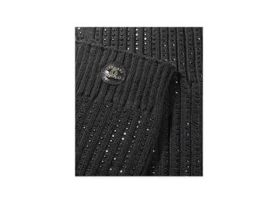 CHANEL Gaiters Cotton Strass "Black"
