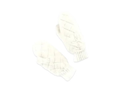 CHANEL Mittens Lambskin Shearling Cashmere "Ivory"