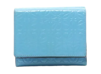 LOEWE Trifold Wallet Anagram "Light Blue"