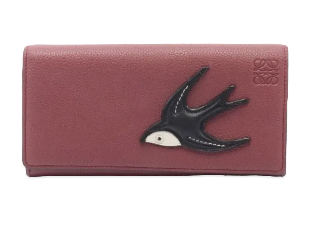LOEWE Continental Leather Wallet "Bordeaux"