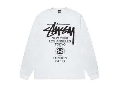 Stussy World Tour SS24 Ls Tee "White"