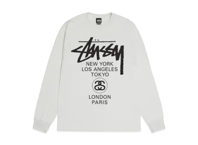 Stussy World Tour SS24 Ls Tee "Fog"