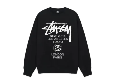 Stussy World Tour SS24 Crew "Black"