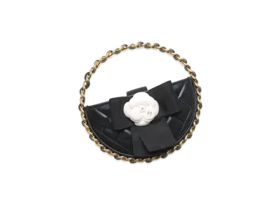 CHANEL Pouch Lambskin Mixed Fibers Calfskin Gold Tone Metal "Black"