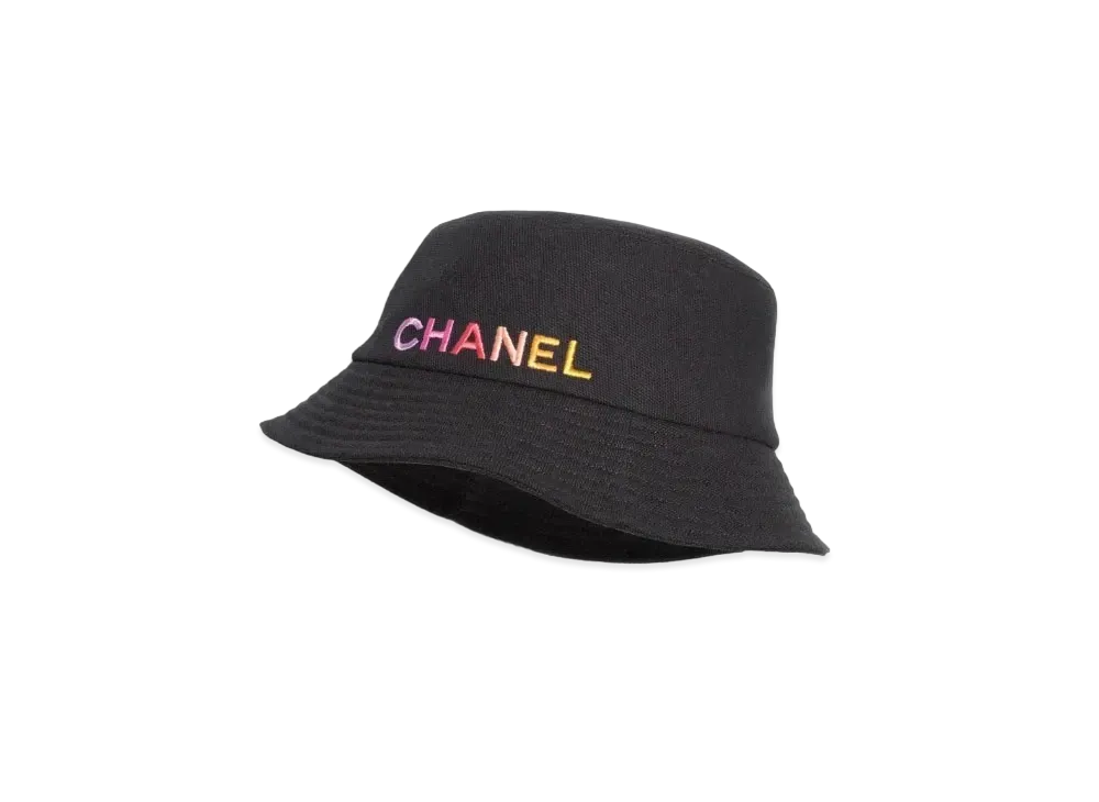 CHANEL Bucket Hat Cotton "Black/Pink/Yellow"