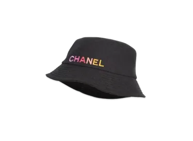 CHANEL Bucket Hat Cotton "Black/Pink/Yellow"