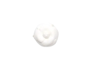 CHANEL Camellia Barrette Silk Pongee "White"
