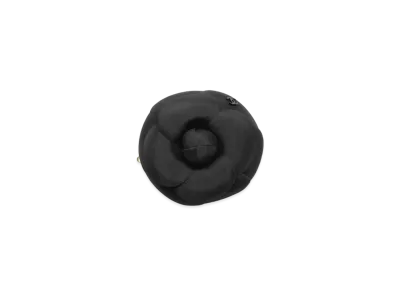 CHANEL Camellia Barrette Silk Pongee "Black"