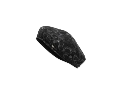 CHANEL Beret Silk Twill "Black/White"
