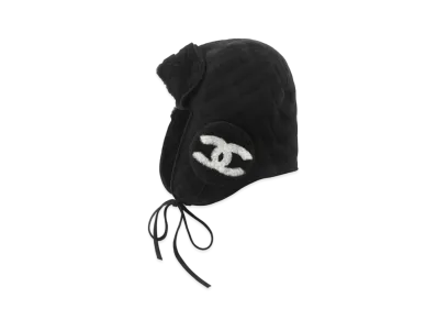 CHANEL Hat Lambskin & Shearling Lambskin "Black/White"
