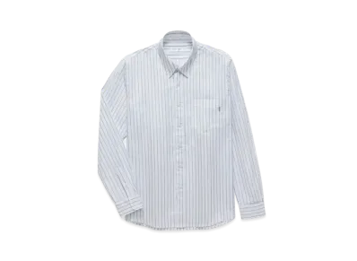 JJJJound Striped Poplin Shirt "White/Blue"