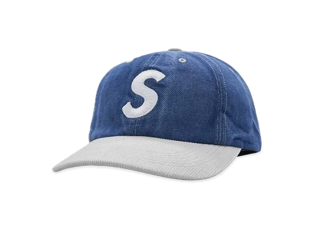 Supreme 2-Tone S Logo 6-Panel "Washed Denim"