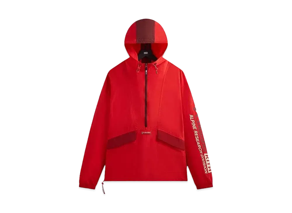 Kith x Columbia Wind Anorak "Red Velvet"