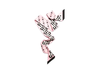 CHANEL Slim Bandeau Silk Twill "Pink/Black/White"