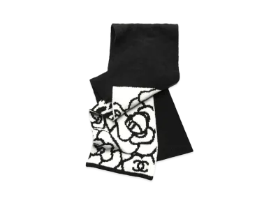 CHANEL Scarf Cashmere & Wool "Black/White"