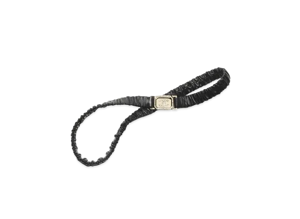 CHANEL Belt Lambskin Gold Tone Metal Strass "Black"