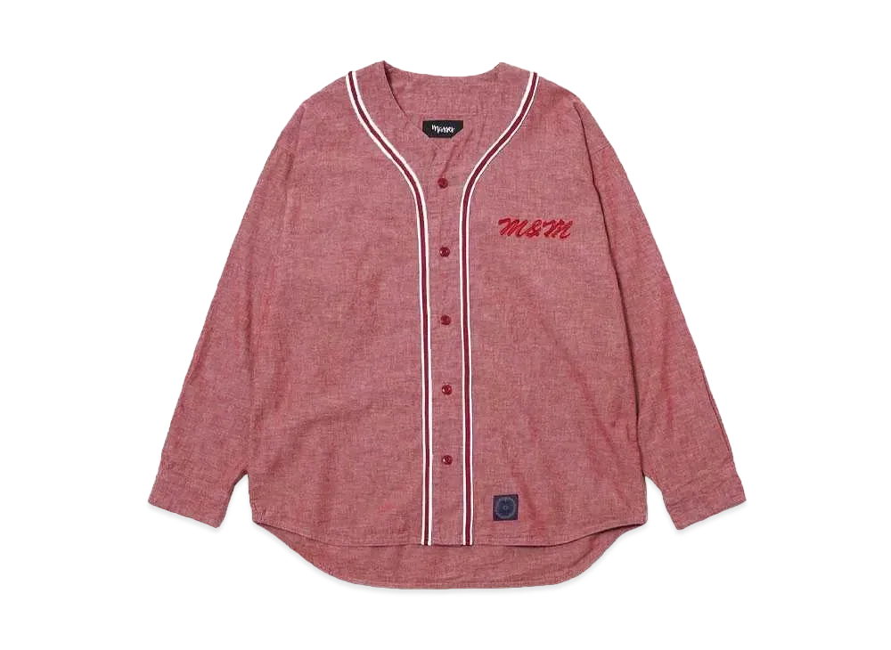 M&M x MASSES BASEBALL SHIRT "RED"