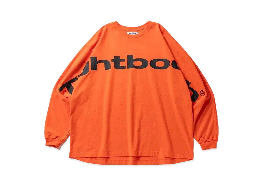 TIGHTBOOTH Big Logo Long Sleeve T-shirt "Orange"