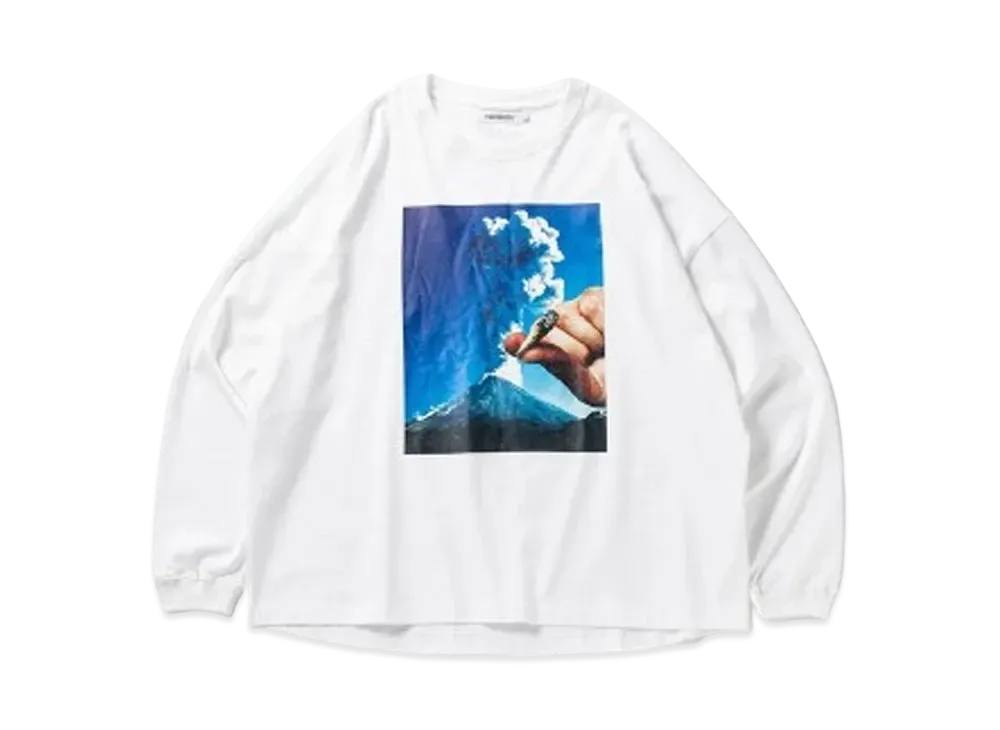 TIGHTBOOTH Volcano Long Sleeve T-shirt "White"