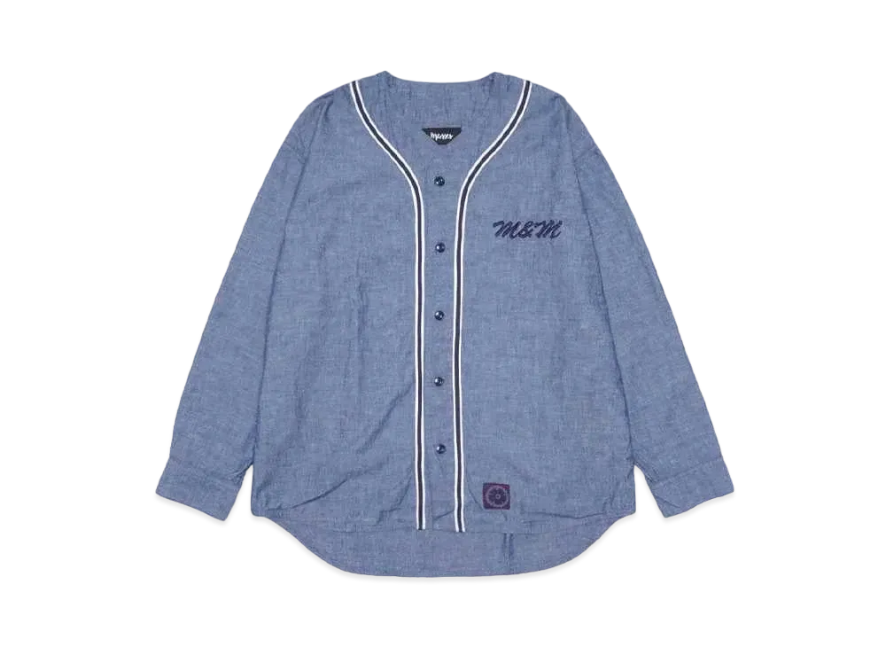M&M x MASSES BASEBALL SHIRT "INDIGO"