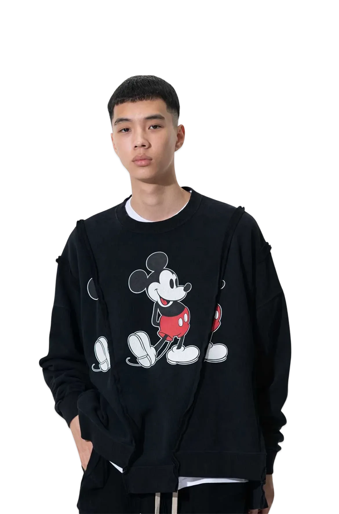 DISCOVERED < Mickey > Wide Sweat "BLACK"