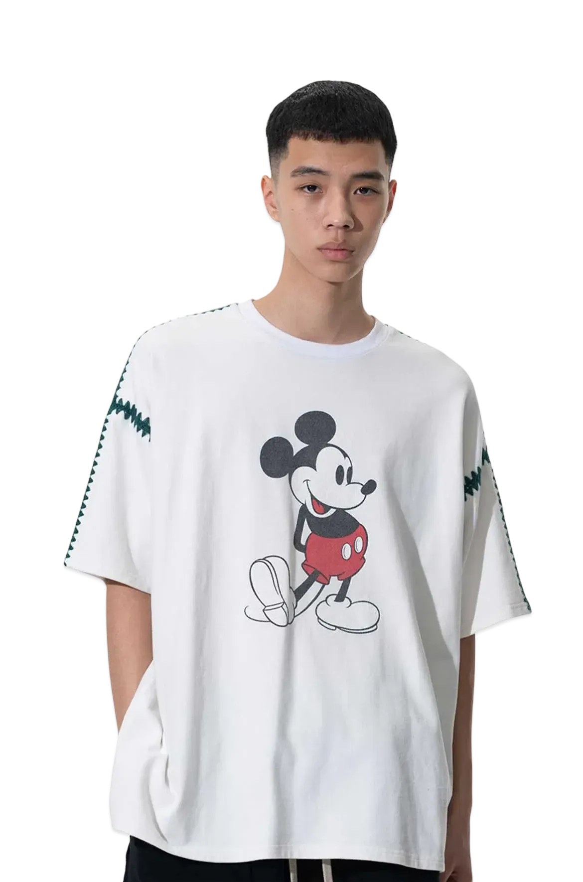 DISCOVERED < Mickey > Shell Stitch S/S Cutsewn "WHITE"