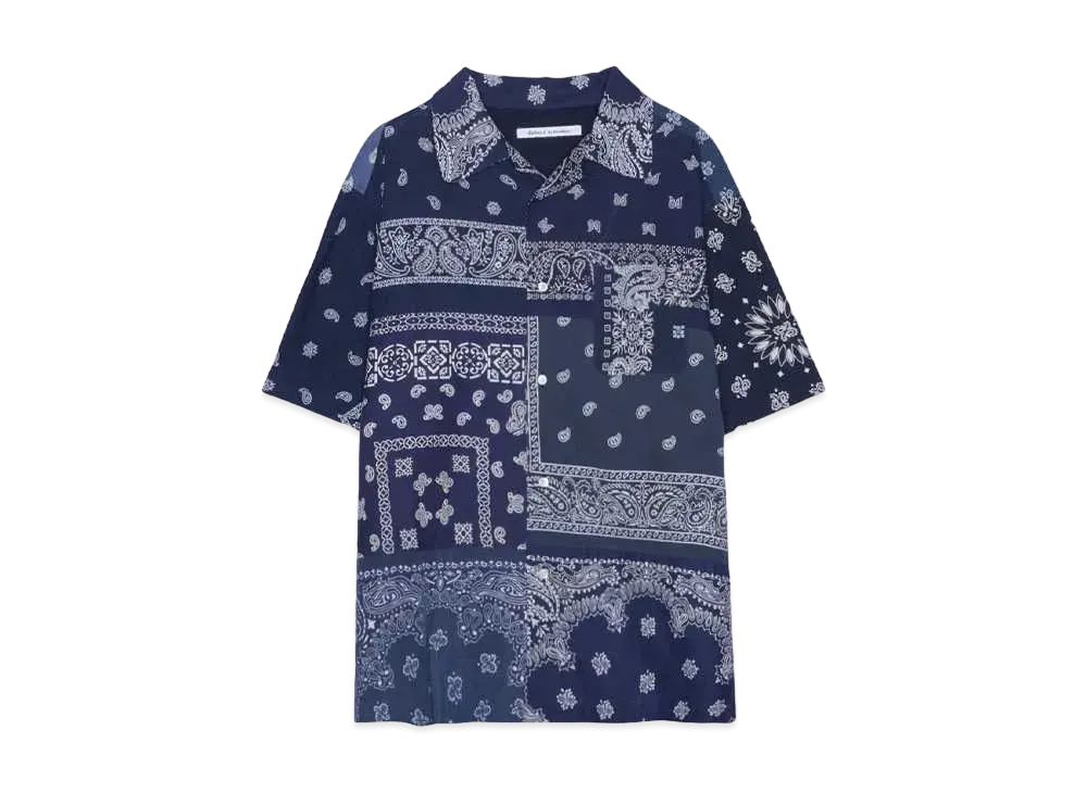Children of the discordance BANDANA PATCH WORK SS SHIRT "NAVY"