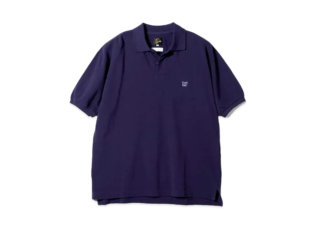 Needles x ts(s) Big Polo Shirt - Cotton Pique Jersey "Purple"