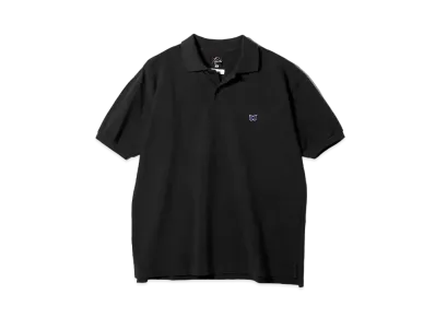 Needles x ts(s) Big Polo Shirt - Cotton Pique Jersey "Black"
