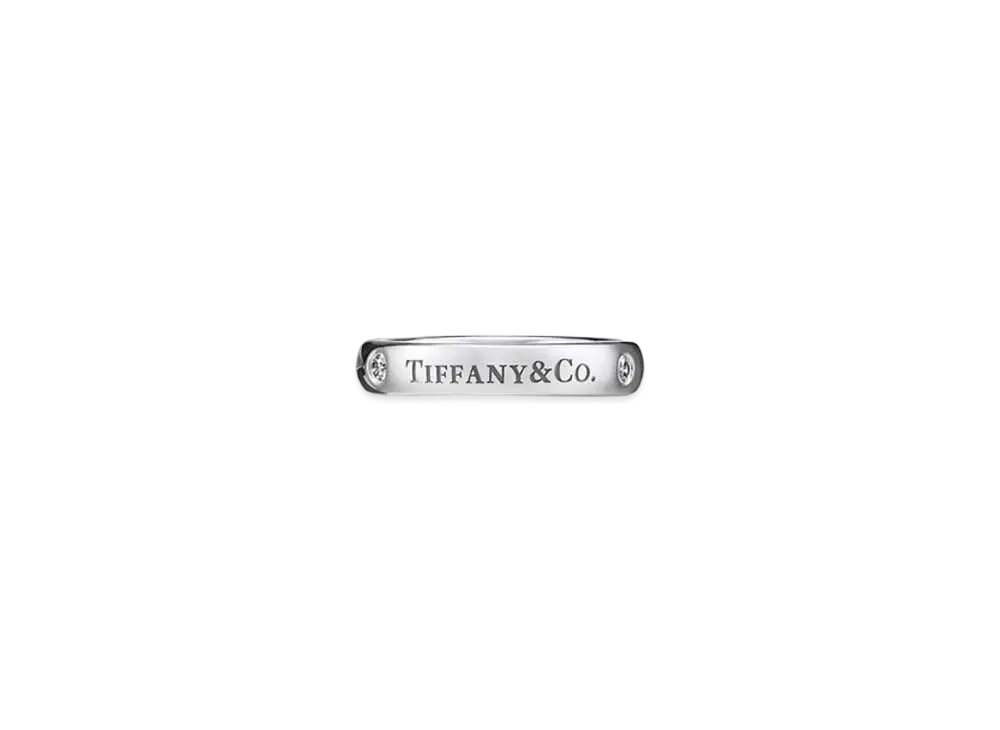 Tiffany & Co. T&CO. Band Ring with Diamonds "Platinum"