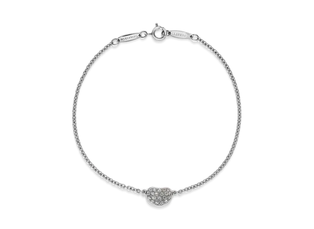 Tiffany & Co. Elsa Peretti Bean Design Bracelet with Diamonds "Platinum"