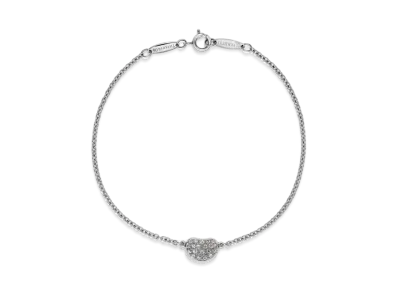 Tiffany & Co. Elsa Peretti Bean Design Bracelet with Diamonds "Platinum"