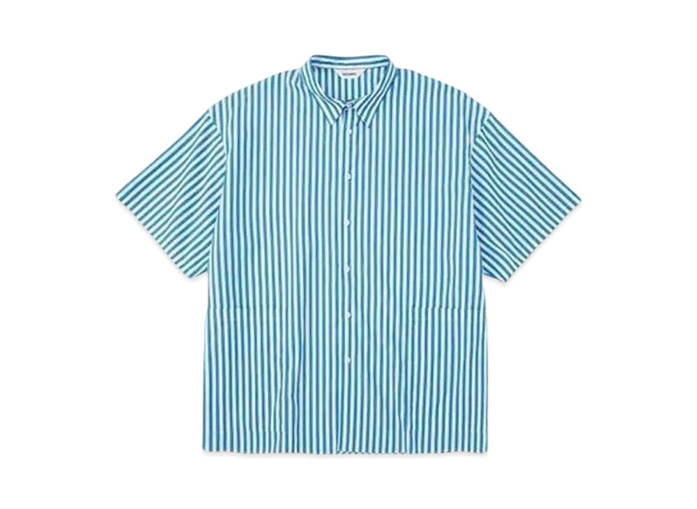 DIGAWEL Side Pocket Short Sleeve Shirt 1 Stripe "Blue"