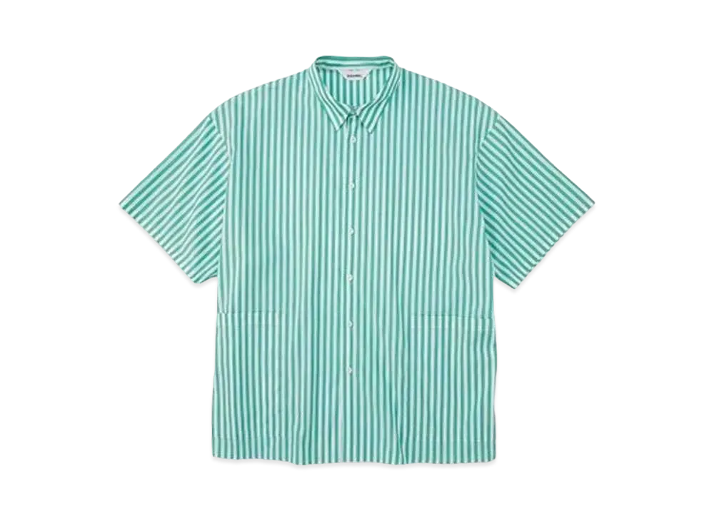 DIGAWEL Side Pocket Short Sleeve Shirt 1 Stripe "Aqua Green"