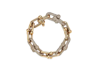 Tiffany & Co. Tiffany HardWear Large Link Bracelet with Pave Diamonds 18K "Yellow Gold"