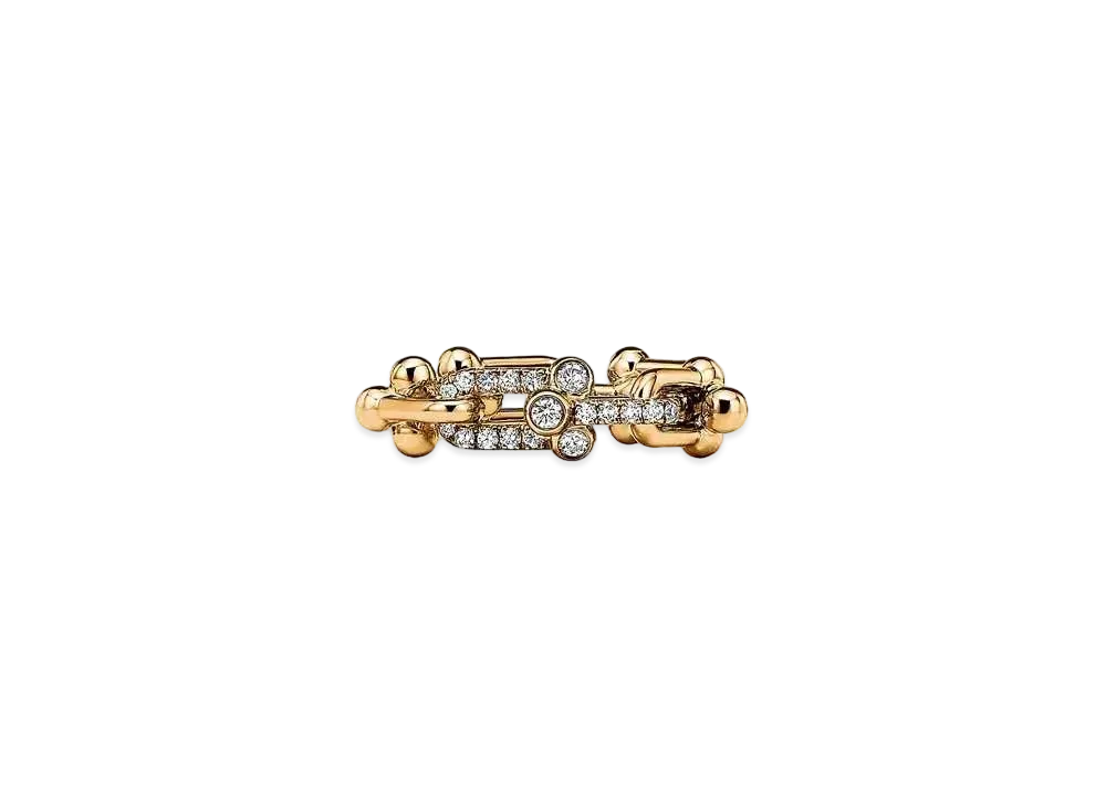 Tiffany & Co. Tiffany HardWear Small Link Ring with Diamonds 18K "Yellow Gold"